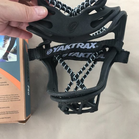 Yaktrax pro durable lightweight black footwear run walk snow ice size large - Picture 7 of 8